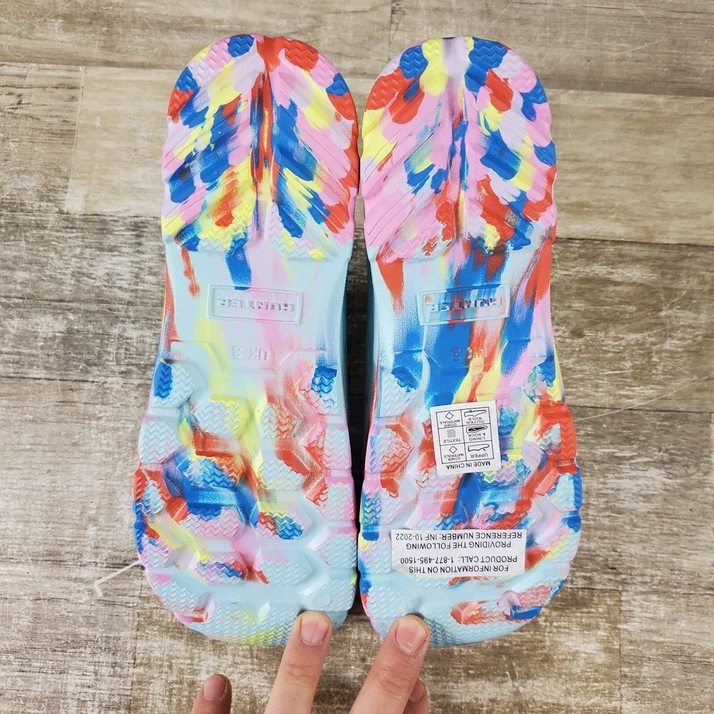 Hunter Unisex Youth Marble Water Shoes Boys 4 Girls‎ 5 Slip On Clogs NEW